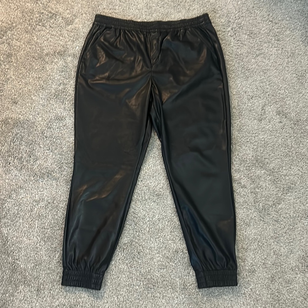 Dear John Faux Leather Jogger Pants